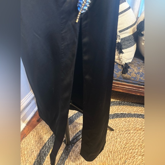 ZARA NEW LEAF SATIN EFFECT DRESS CUT OUT LONG MAXI FITTED SIZE M - Picture 6 of 12